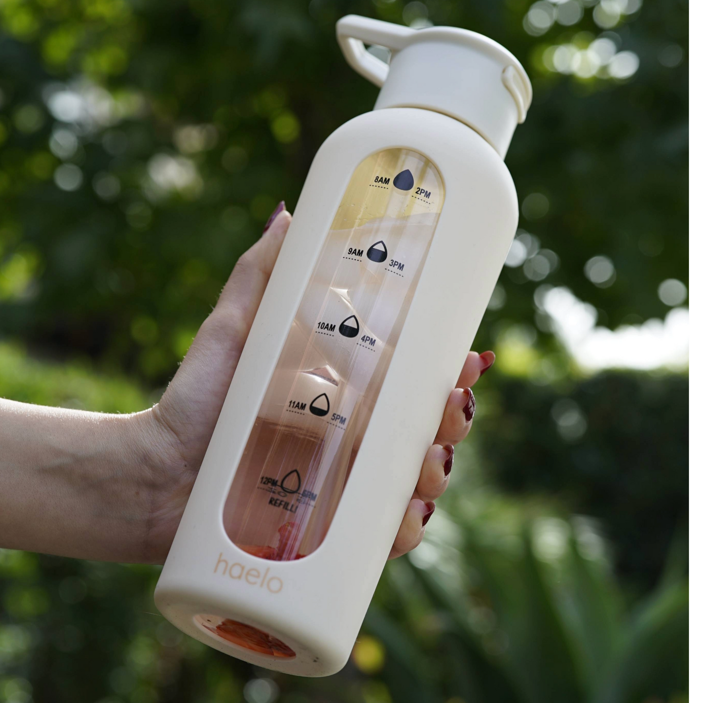 haelo motivational glass bottle 24 oz