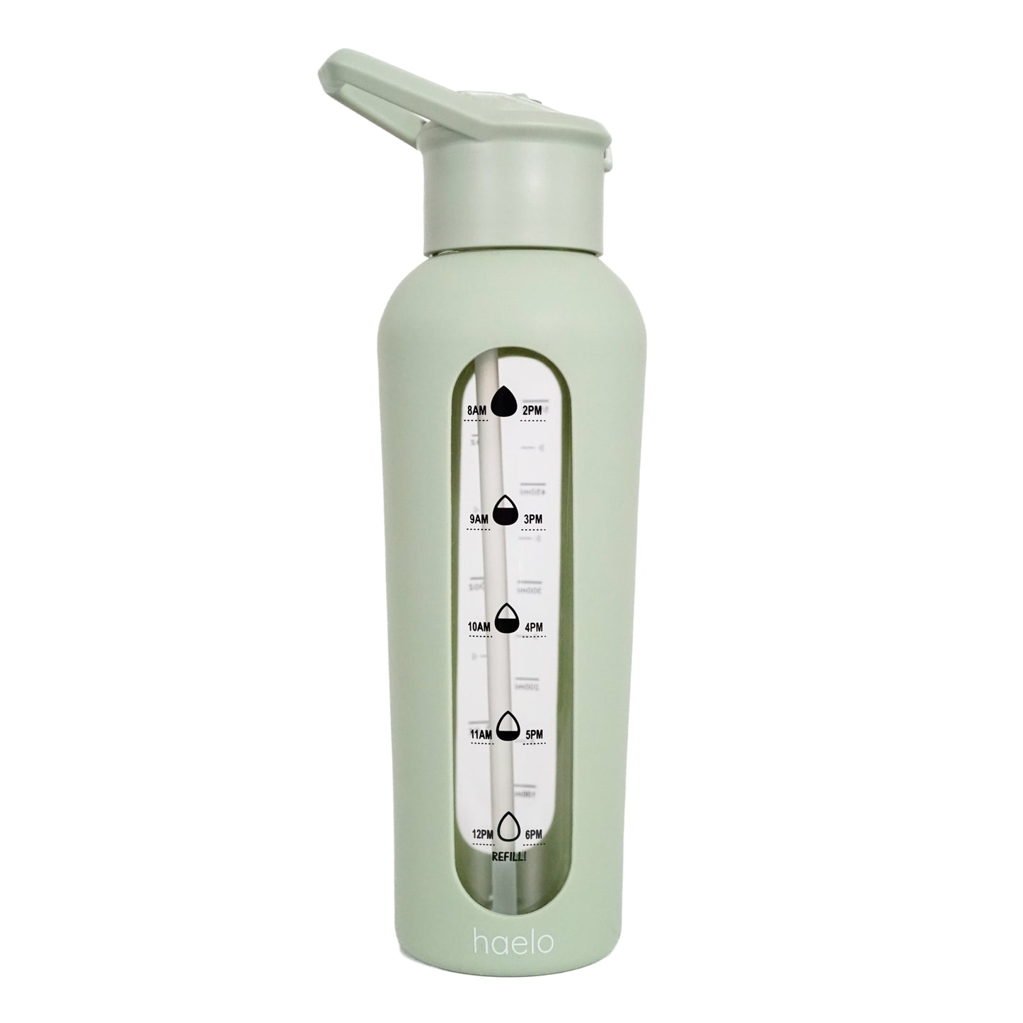 haelo motivational glass bottle 24 oz